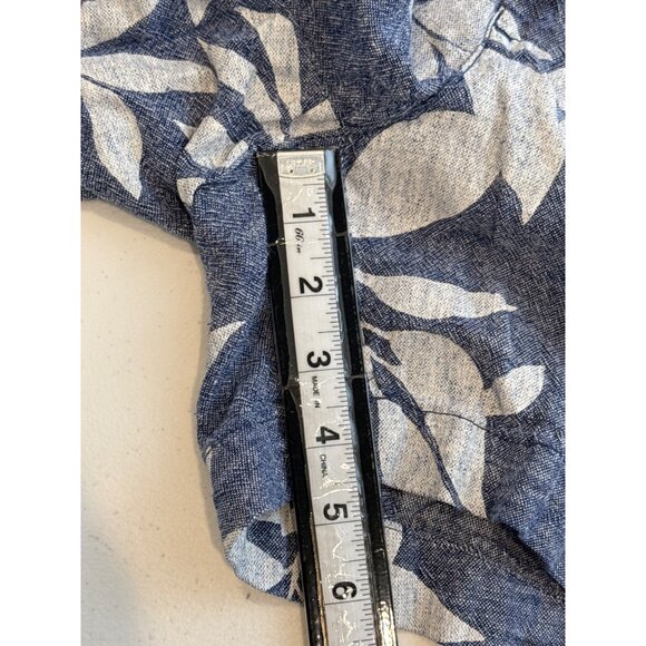 Old Navy Shorts Womens Everyday Short Linen Blend Floral Preppy Blue Size 10 M - Picture 11 of 13